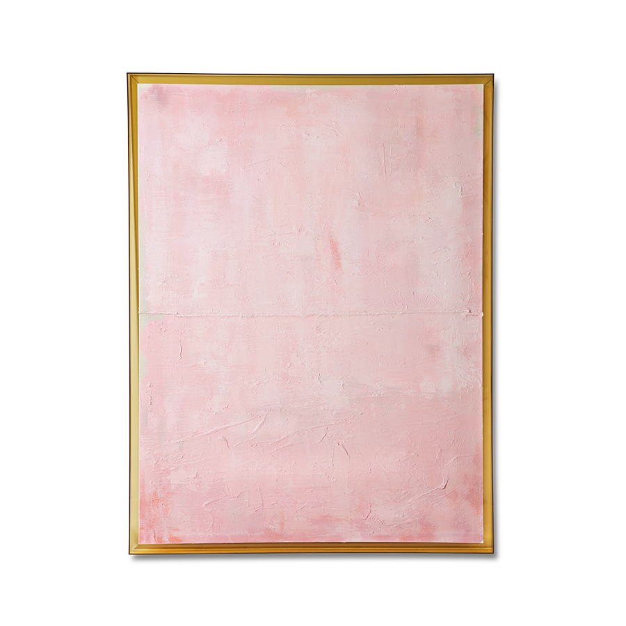 Framed Artwork - Thousand Layers by HKLIVING (127x167cm) - Textured Minimalist Canvas in Pink