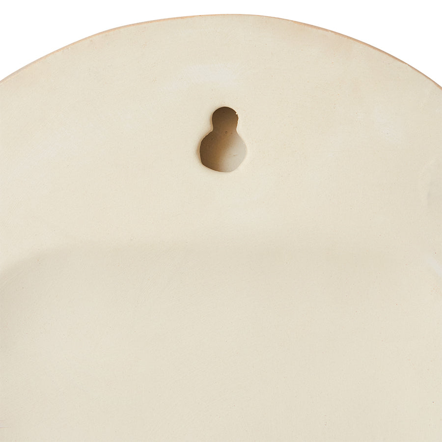 Palm, Stoneware Wall Tile, Wall Art, Cream Wall Decor from HKLIVING