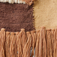 Wall Rug, Beach Shack, Beige Sand Brown, Wall Art by HKLIVING