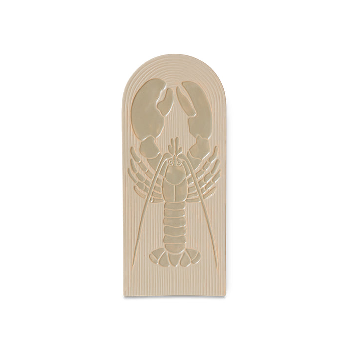 Lobster, Stoneware Wall Tile, Wall Art, Cream Wall Decor from HKLIVING