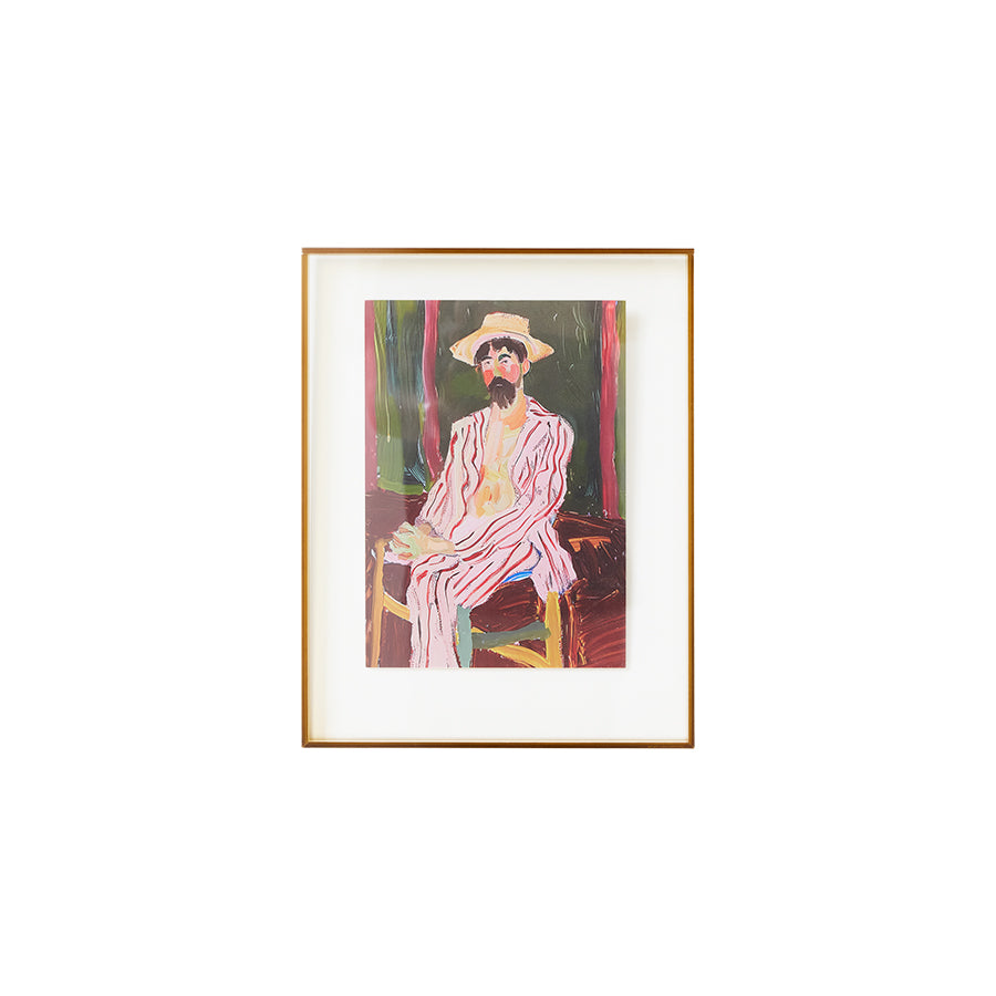 Acrylic Frame Olive, Man in Pink Art by HKLIVING 29x37cm