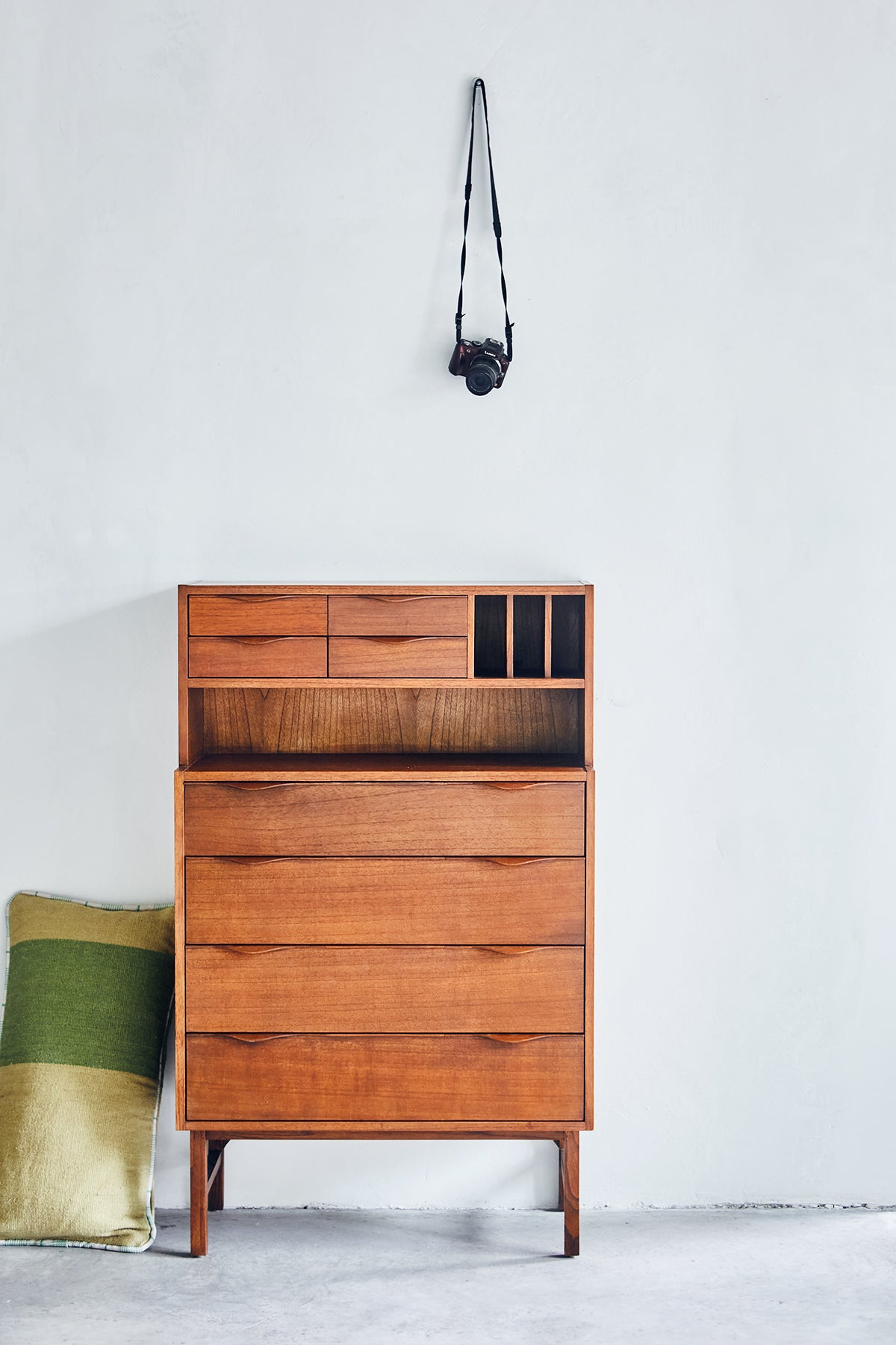 Elegant wooden secretary cabinet by hkliving with wood grain details