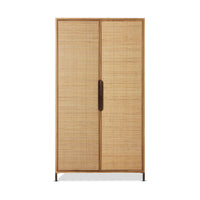Pioneer Rattan Cupboard - Natural Wooden Storage Cabinet by HKLIVING