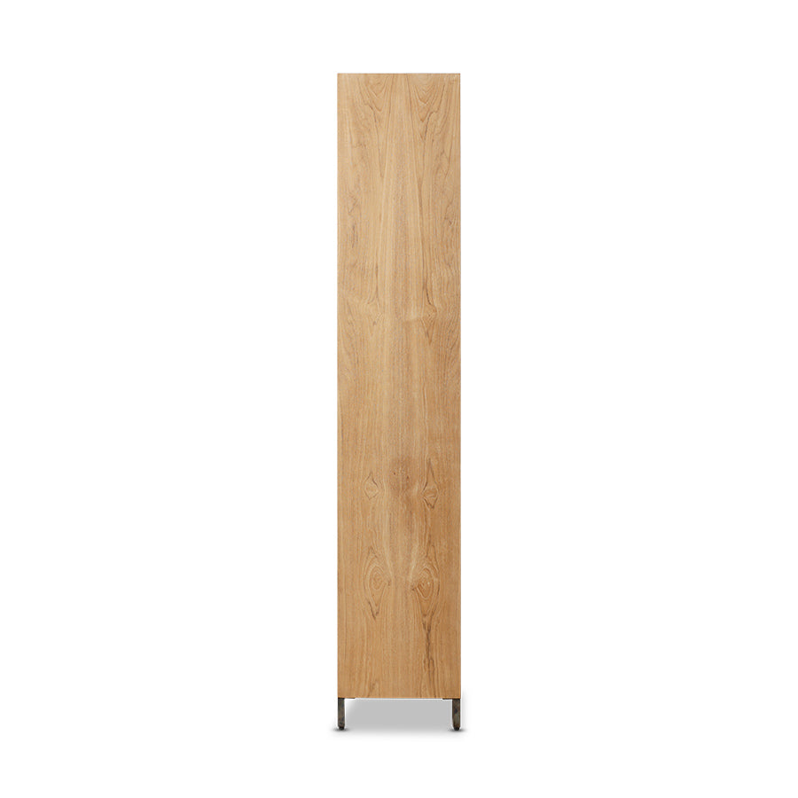 Pioneer Canvas Cupboard - Green Wooden Storage Cabinet with Canvas Doors by HKLIVING