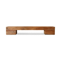 Teak Lowboard Block - Minimalist Wooden Media & Storage Unit by HKLIVING