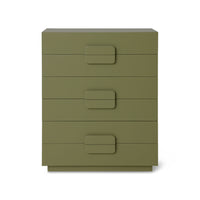 Spacious Drawer Cabinet - Army Green Wooden Storage Unit by HKLIVING