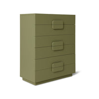 Spacious Drawer Cabinet - Army Green Wooden Storage Unit by HKLIVING