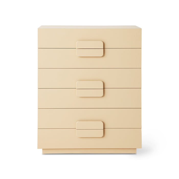 Spacious Drawer Cabinet - Cream Wooden Storage Unit by HKLIVING