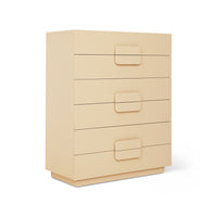 Spacious Drawer Cabinet - Cream Wooden Storage Unit by HKLIVING