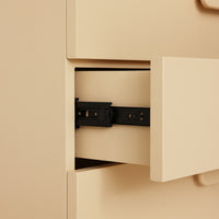 Spacious Drawer Cabinet - Cream Wooden Storage Unit by HKLIVING