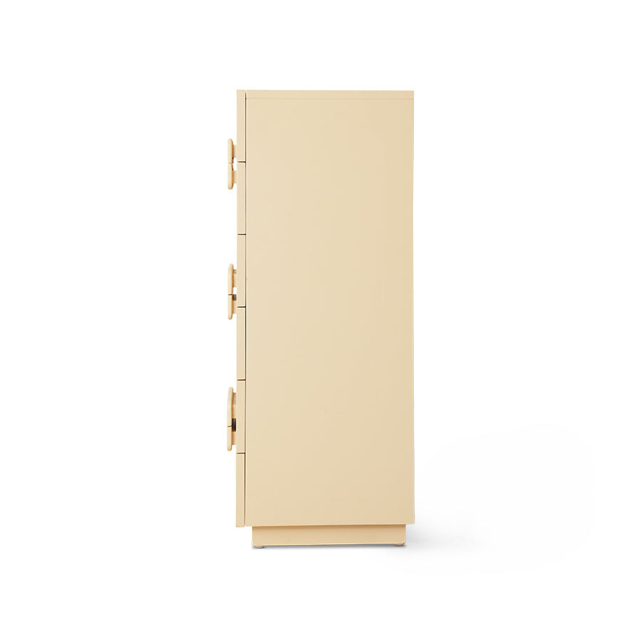 Spacious Drawer Cabinet - Cream Wooden Storage Unit by HKLIVING