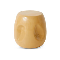 Mustard Ceramic Side Table, Sand, Currents by HKLIVING