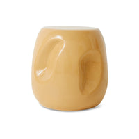 Mustard Ceramic Side Table, Sand, Currents by HKLIVING
