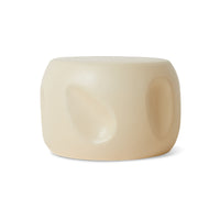 Cream Ceramic Side Table, Shell, Currents by HKLIVING