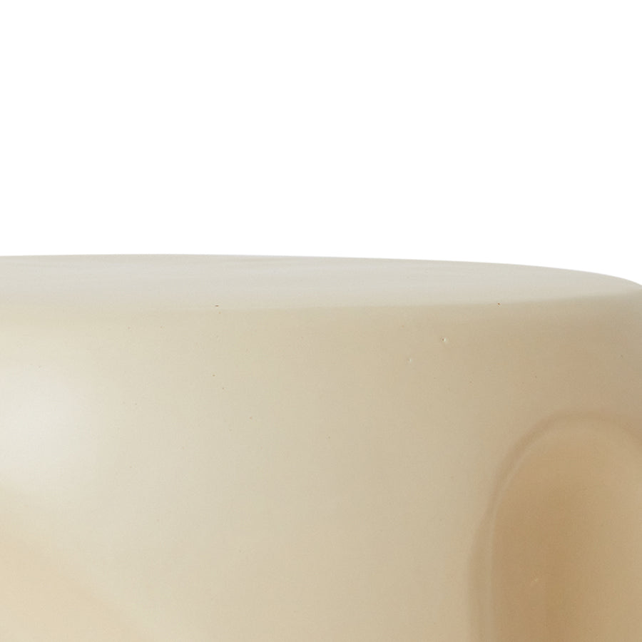 Cream Ceramic Side Table, Shell, Currents by HKLIVING