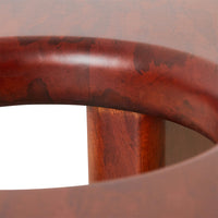 Circular Conversation Coffee Table in Deep Mango Wood 85cm by HKLIVING
