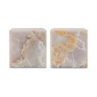 Marble Block Table, Pink Onyx by HKLIVING