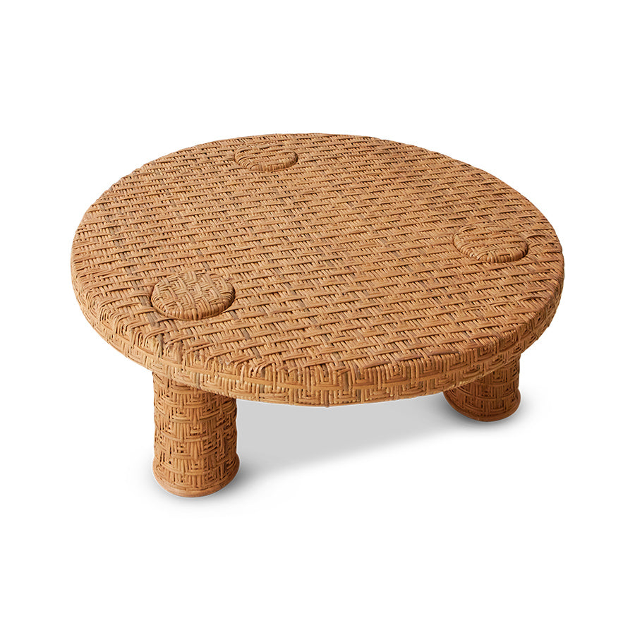 Woven Rattan Coffee Table ø100cm by HKLIVING