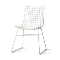 White Metal Wire Chair by HKLIVING