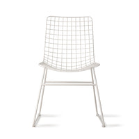 White Metal Wire Chair by HKLIVING