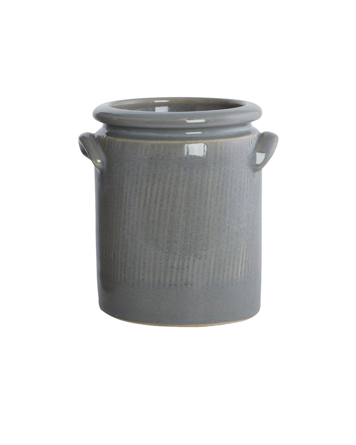 house doctor pottery s planter light grey ceramic on kitchen shelf