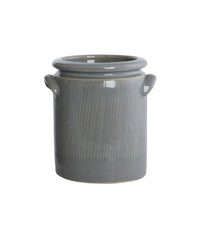 house doctor pottery s planter light grey ceramic on kitchen shelf