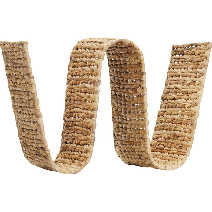 house doctor wave magazine holder natural water hyacinth sculptural shape