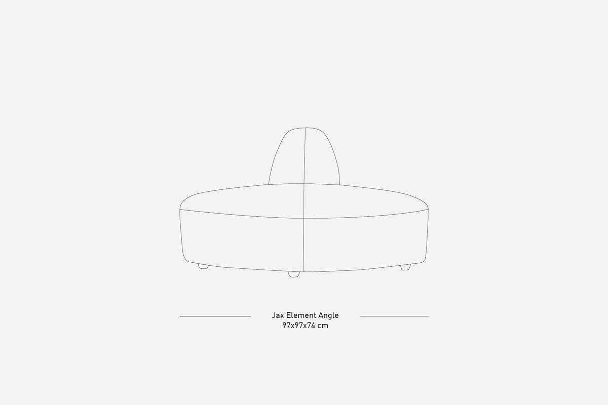 Jax Couch Element, Angle Module, Sneak Grey, HKLIVING
