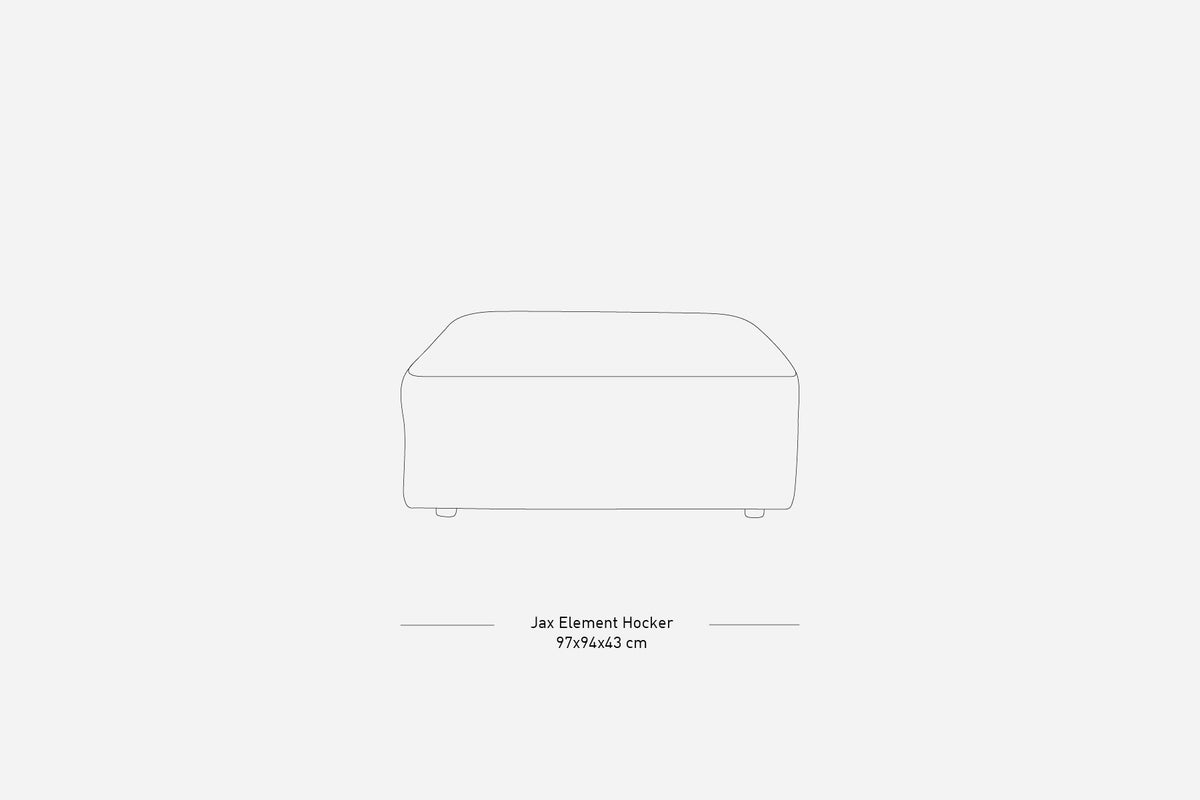 Jax Couch Element, Hocker Footstool, Sneak Grey, HKLIVING