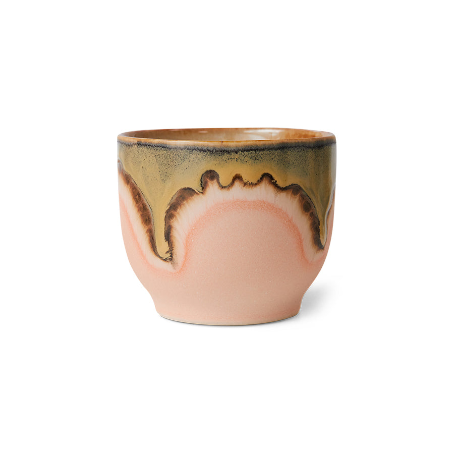 HKLIVING Cafe Cups, Lagoon Set or Individual, 70s Ceramics