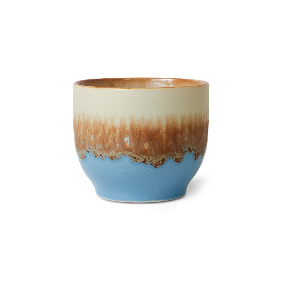 HKLIVING Cafe Cups, Lagoon Set or Individual, 70s Ceramics