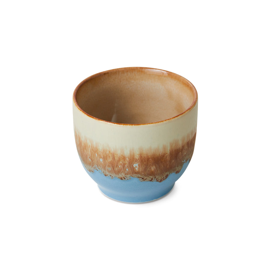 HKLIVING Cafe Cups, Lagoon Set or Individual, 70s Ceramics