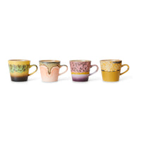 Americano Coffee Mugs, Set of 4, 70s Ceramics, Radiant by HKLIVING