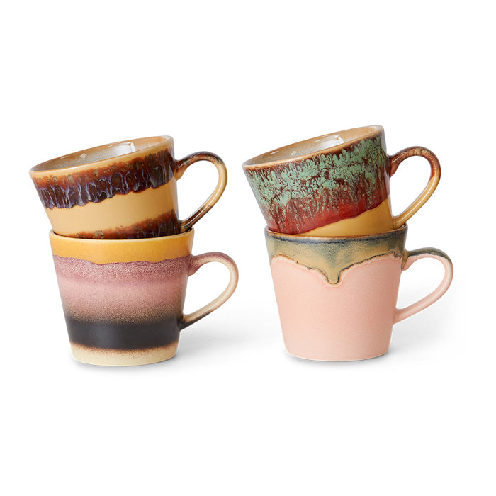 Cappuccino Mugs, Set of 4, Vista from 70s Ceramics by HKLIVING