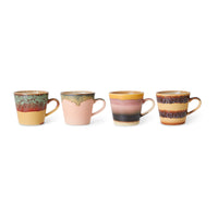 Cappuccino Mugs, Set of 4, Vista from 70s Ceramics by HKLIVING