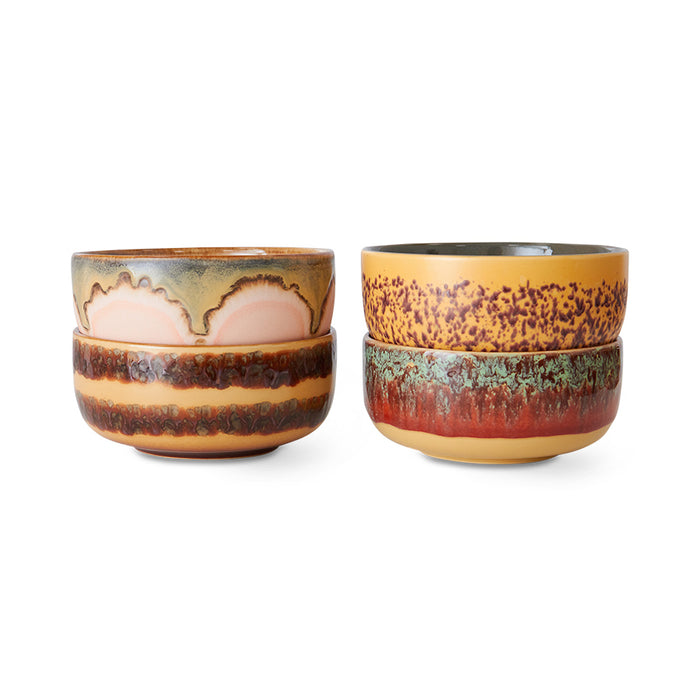 Dessert Bowls, Set of 4, Harbour from 70s Collection by HKLIVING