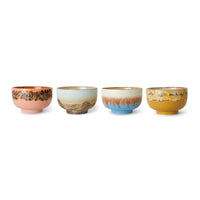 Noodle Bowls, Set of 4, Seabreeze from 70s Ceramics by HKLIVING