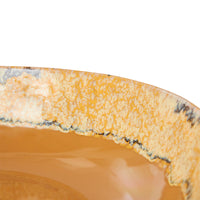 HKLIVING 70s Ceramic Salad Bowl - 33cm -  Sunflower Blossom Peach Pink Yellow