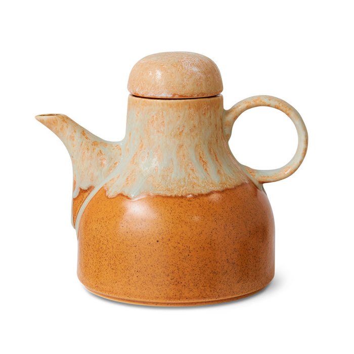 Coffee Pot, Dunes, Orange Brown Beige, 70s Ceramics by HKLIVING