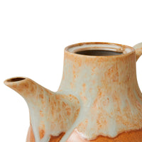 Coffee Pot, Dunes, Orange Brown Beige, 70s Ceramics by HKLIVING