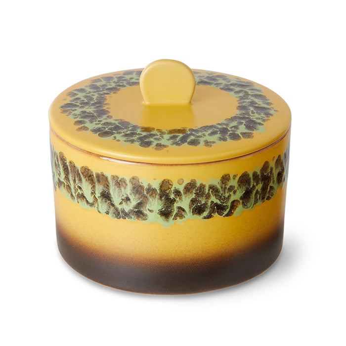 Cookie jar, Yellow Green Brown, Kelp 70s Ceramics by HKLIVING