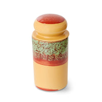 Storage Jar, Cove, Beige Red Green, 70s Ceramics by HKLIVING