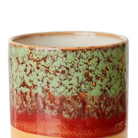 Storage Jar, Cove, Beige Red Green, 70s Ceramics by HKLIVING