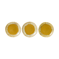 HKLIVING 70s Ceramics Side Plates 22cm - Paradise (Set of 2), Mustard Yellow