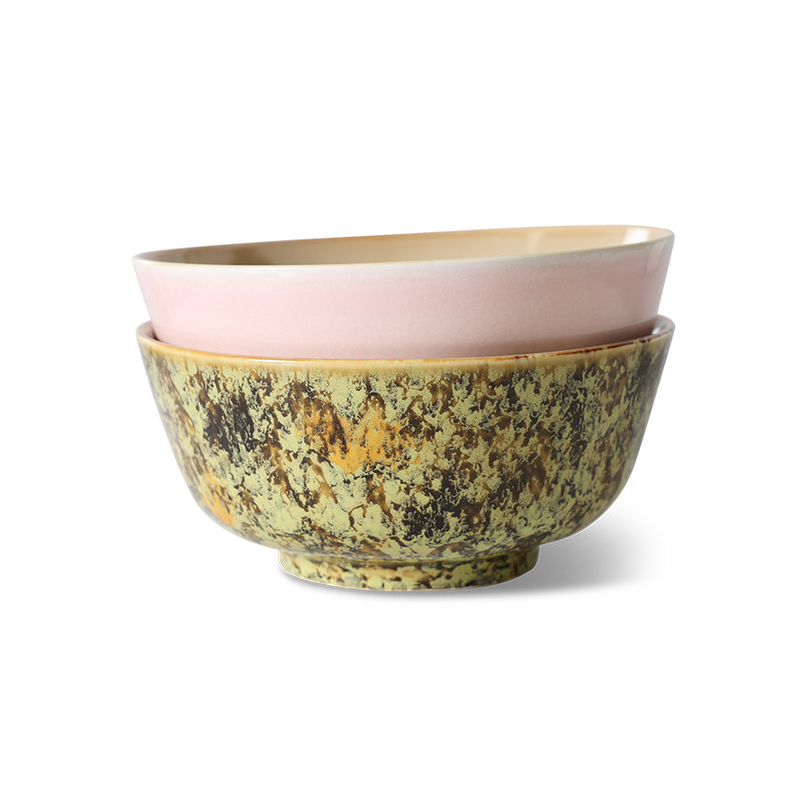 70s Ceramics Ramen Bowls - Set of 2 by HKLIVING (Verge or Ascend)