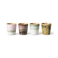 Set of 4 Coffee Mugs - HKLIVING 70s Ceramics - Serendipity