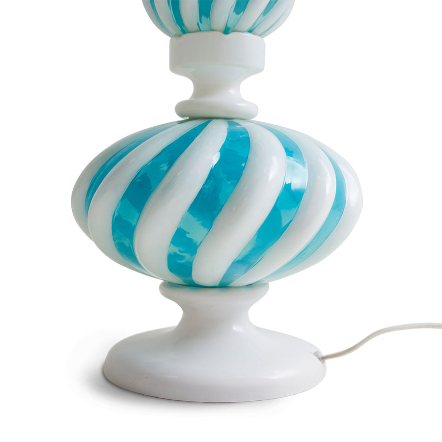 Blue and White Glass Table Lamp – Mon Lampada Celeste by HKLIVING