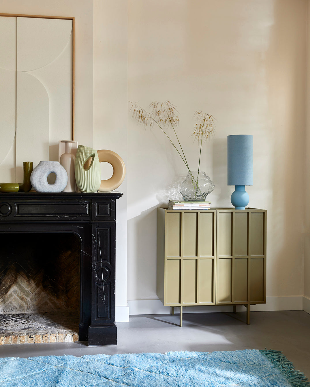 Cupboard by HKLIVING in Olive Green