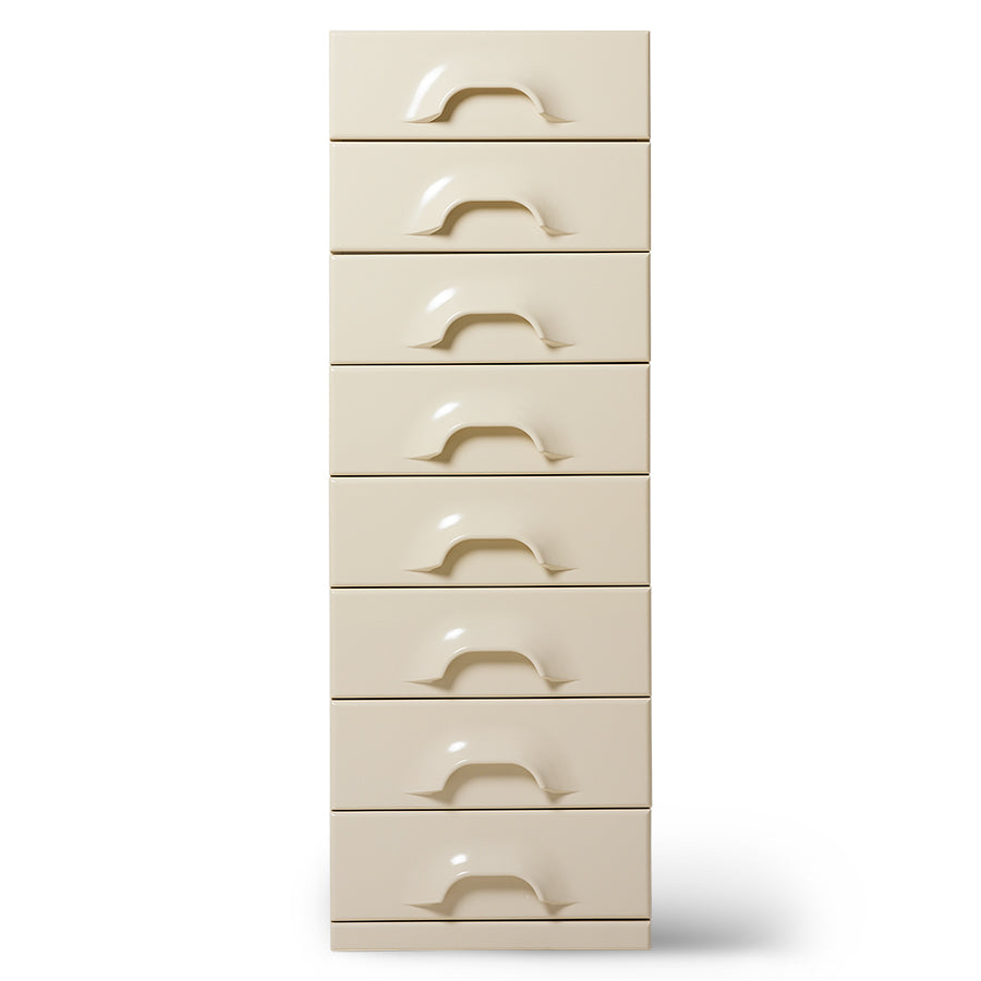 HKLIVING Chest of 8 Drawers in Cream