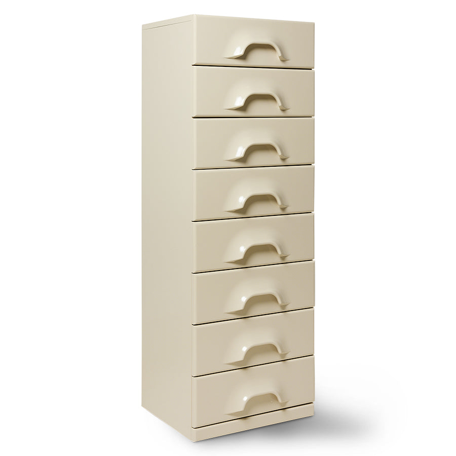 HKLIVING Chest of 8 Drawers in Cream